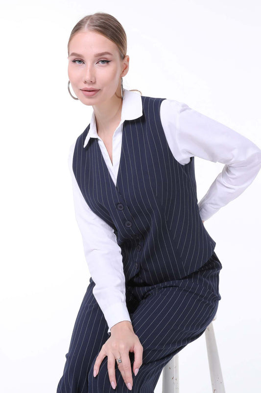 Luxury Cropped Button Waistcoat | BF Moda Fashion®