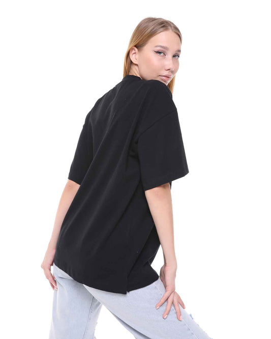Mandarin Collar Oversized T_Shirt  | BF Moda Fashion®
