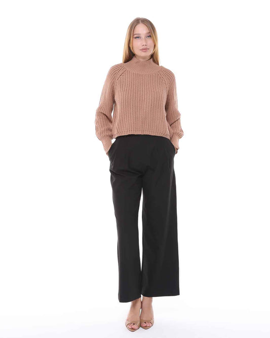 Brown Wool Blend Sweater | BF Moda Fashion®